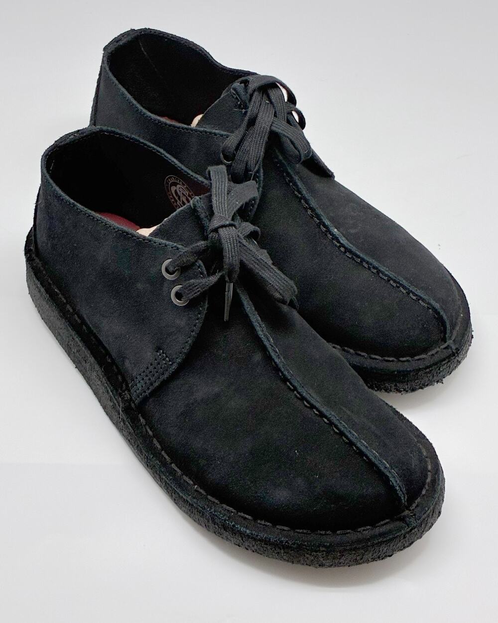 Clarks Mens Desert Trek Oxford - Black Suede, Size 8 EUC